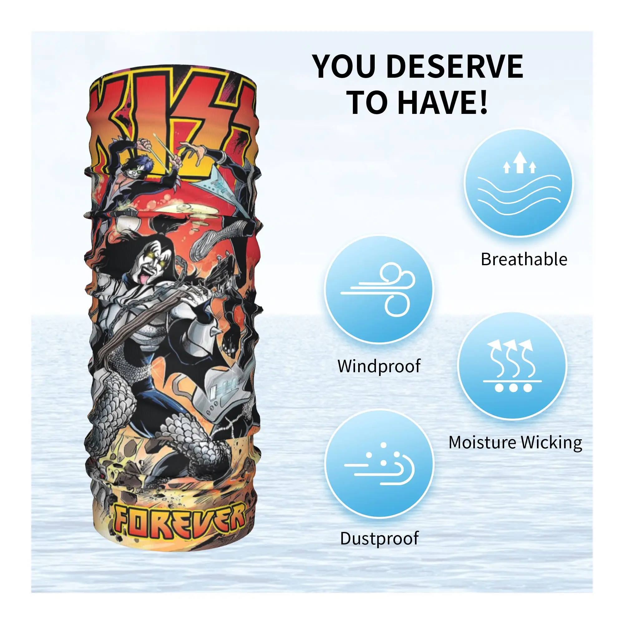 مخصص K-قبلات للأبد خاص باندانا الرقبة أدفأ الرجال النساء الشتاء المشي لمسافات طويلة التزلج وشاح الجراب واقي الوجه