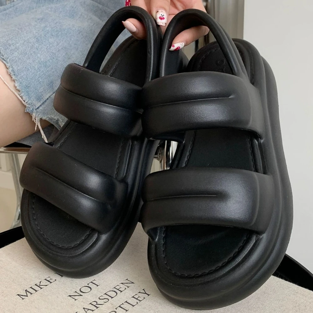 Double Band Soft Sole Thick Bottom Women Slippers Slides Bathroom Beach Indoor Sandals Summer Couple Shoes