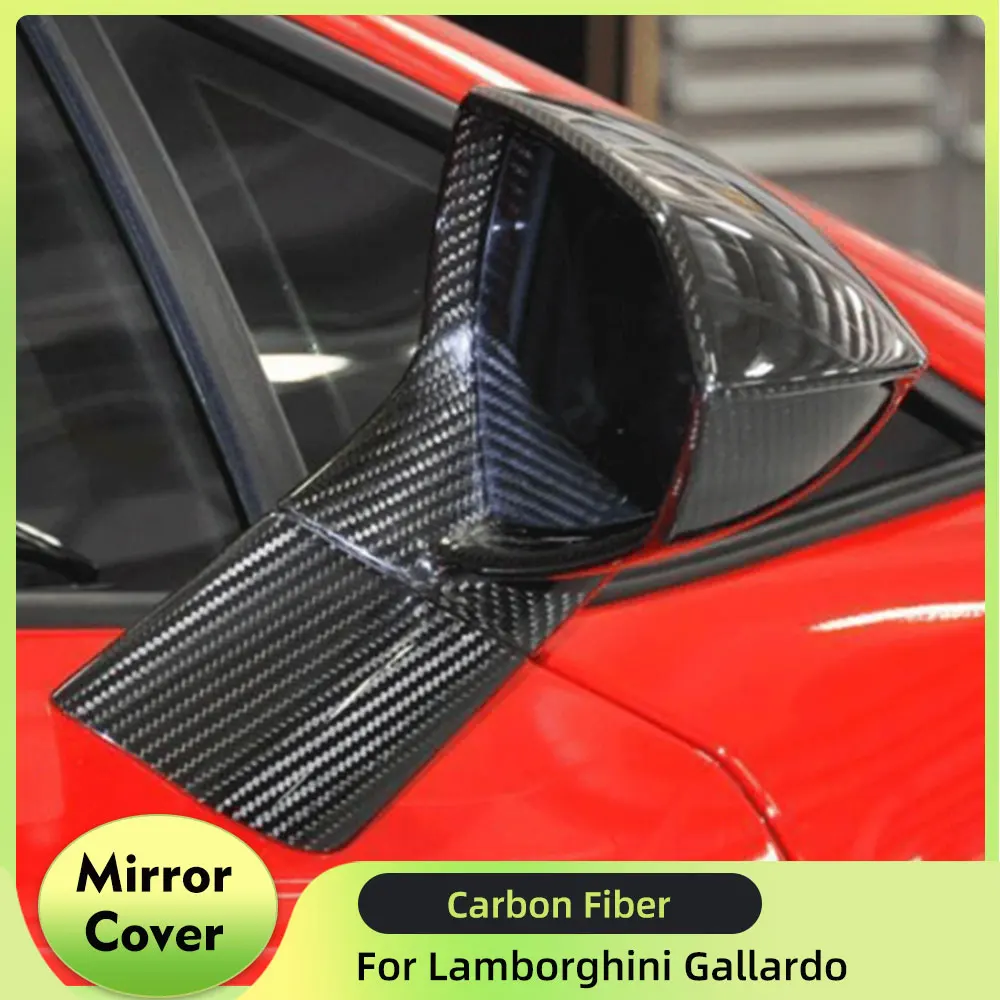 Side Mirror Cover Cap for Lamborghini Gallardo LP550 LP560 LP570 2008-2014 Dry Carbon Replacement Car Rearview Side Mirror Cover