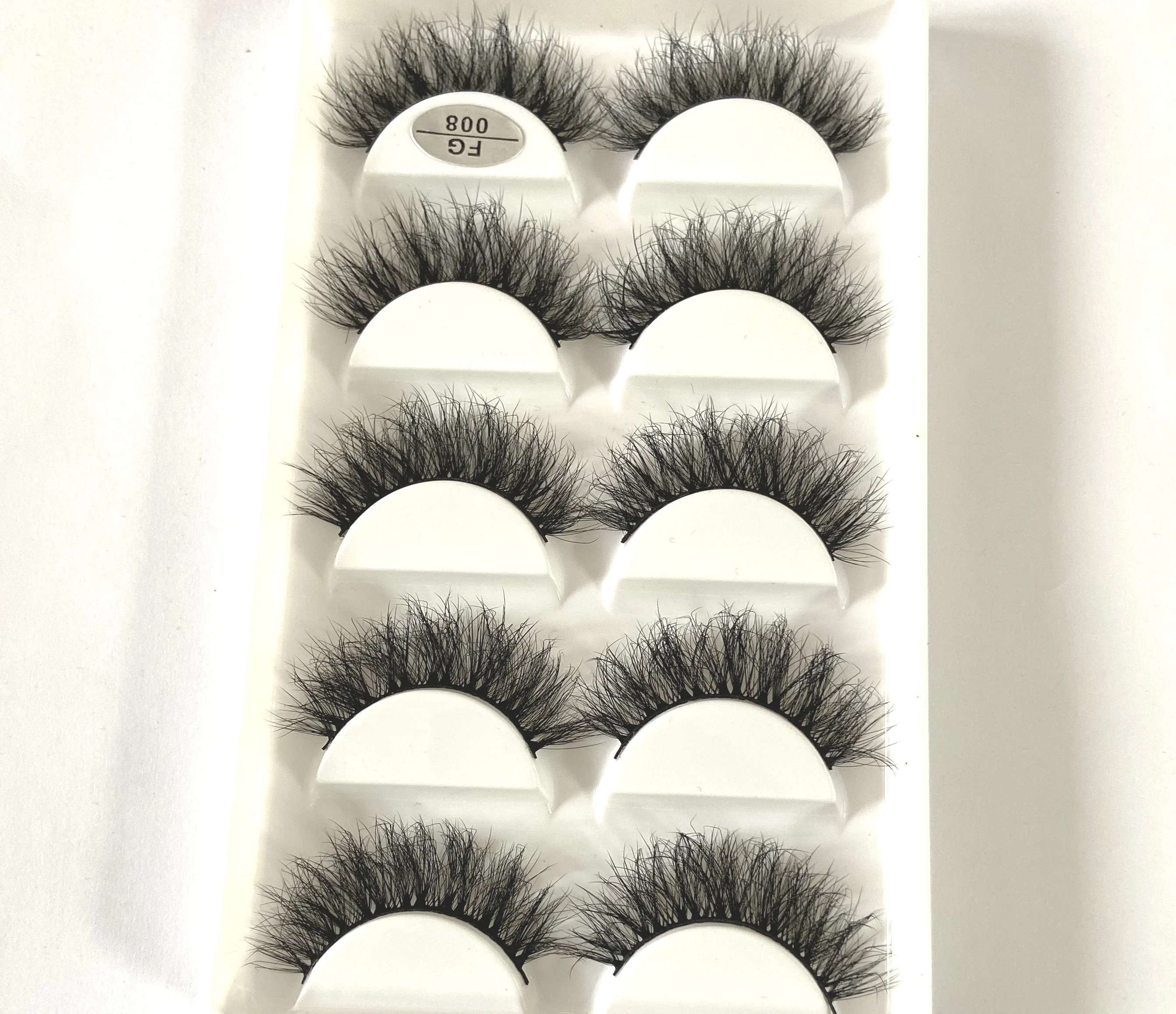 5Pairs 3D Faux Mink Lashes Natural Long Fluffy False Eyelashes Soft Eye Lashes Reusable Makeup Short Lashes Extension for Beauty