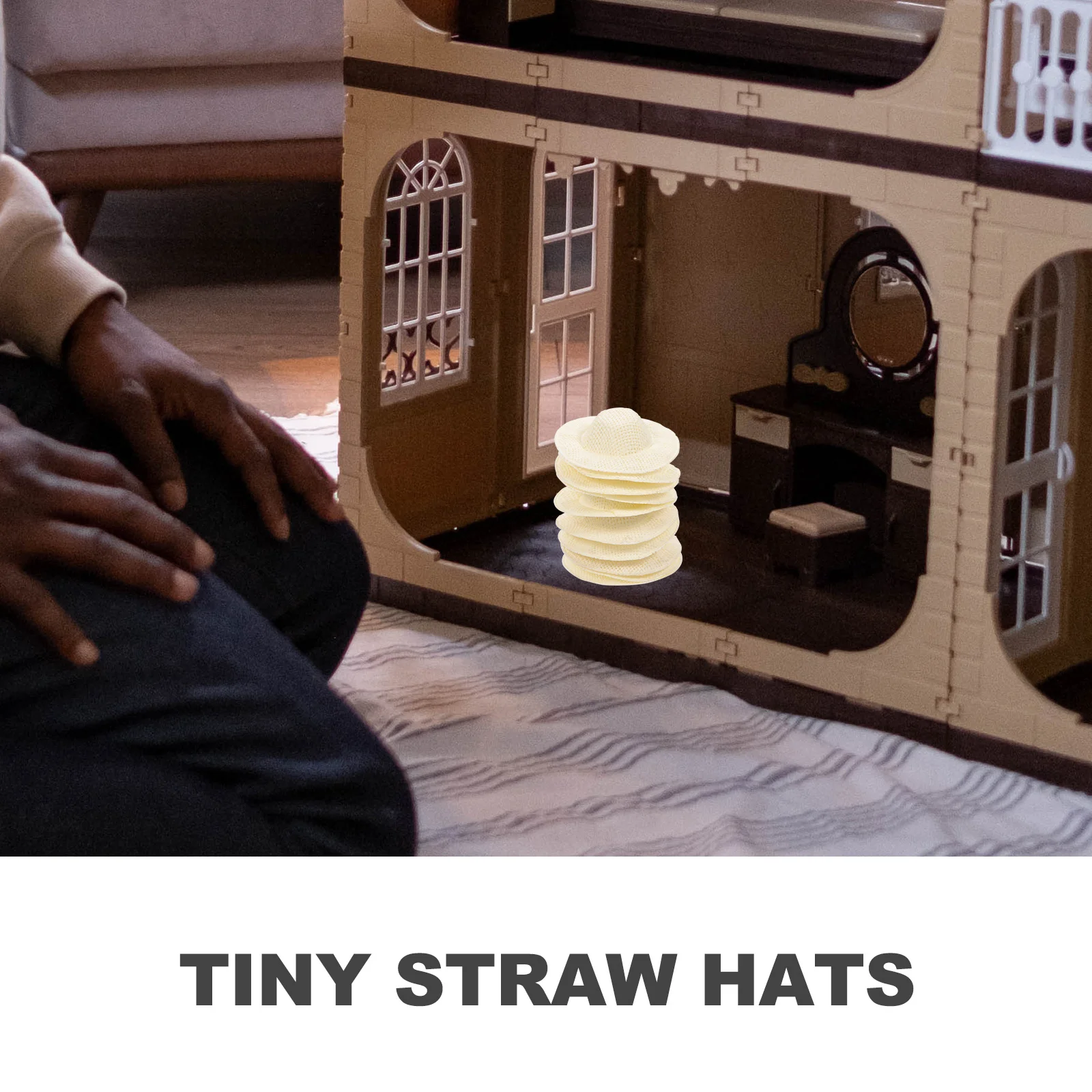 10 قطعة قبعات منسوجة صغيرة قوية قابلة لإعادة الاستخدام مادة القماش للحرف المدرسية ديكور المنزل مجموعة دعائم النشاط في الهواء الطلق #1