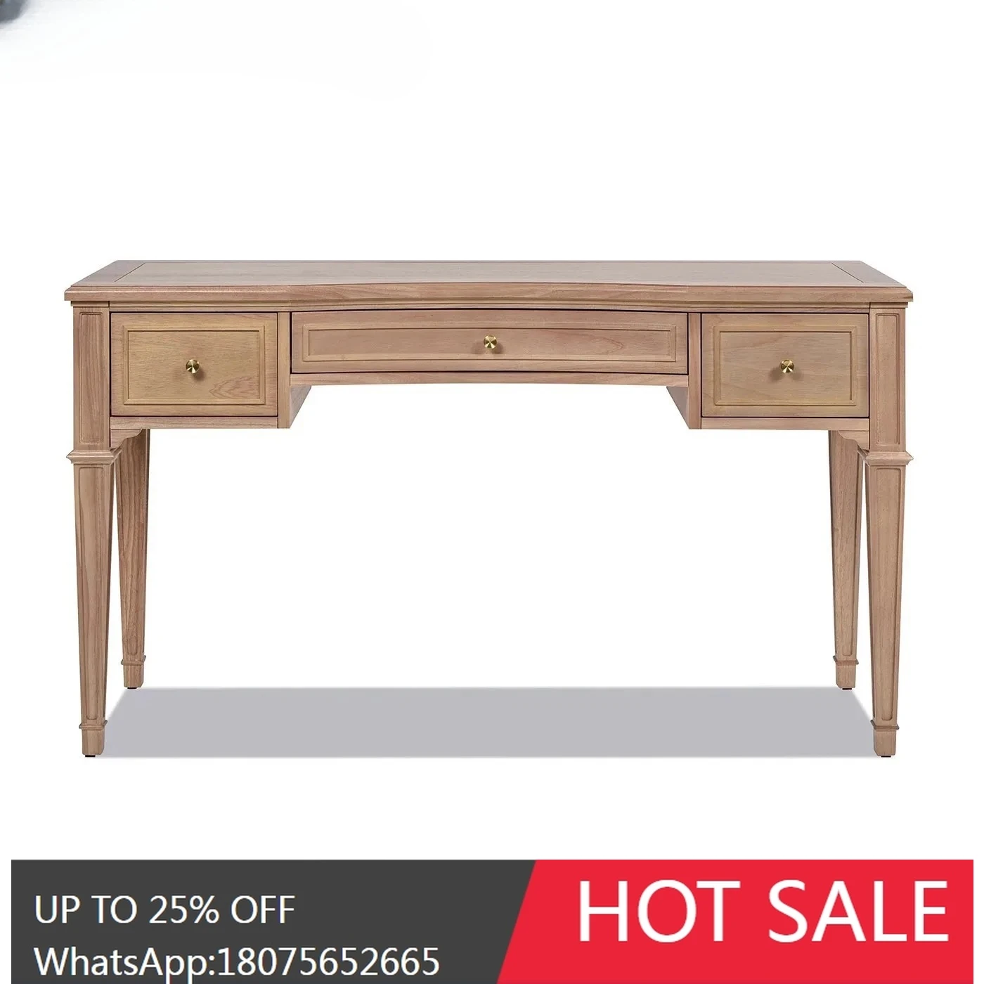 

HLZ American solid wood desk desk small apartment bedroom writing desk household