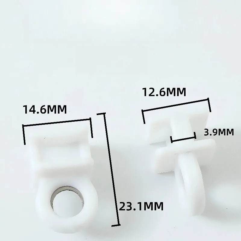 

100pcs Curtain pulley, silent nano wheel buckle Sliding track hanging wheel rail hook accessories