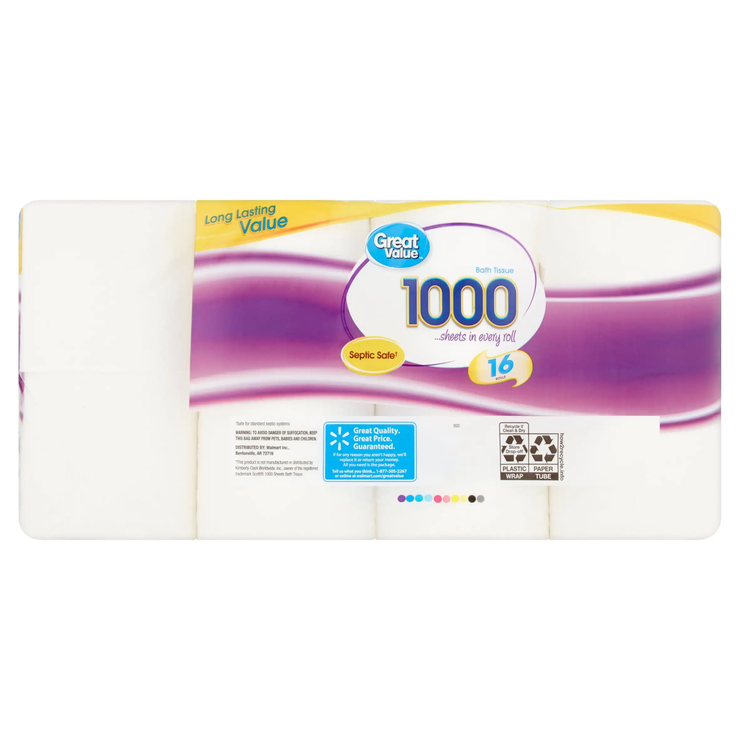 1000 Bath Tissue Rolls, 16 Rolls