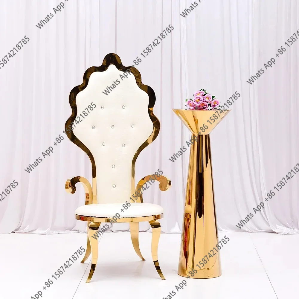 

H Hotel Wedding Fashion Design Stainless Steel King Wedding Furniture Wedding Banquet Throne King Chair