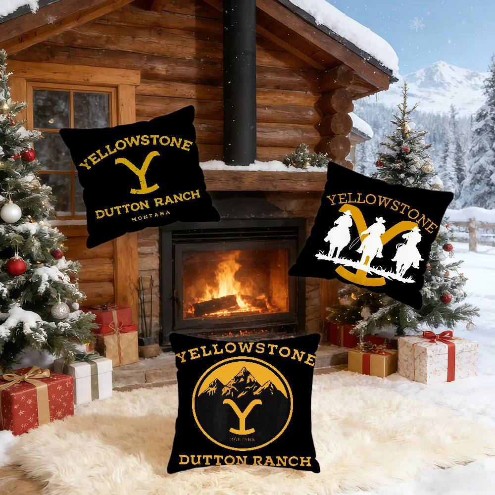TV Y-Yellowstone cushion cover Home Bedding Sofa living Room pillowcase Simple Soft Skin Cushion Cover Party Gift