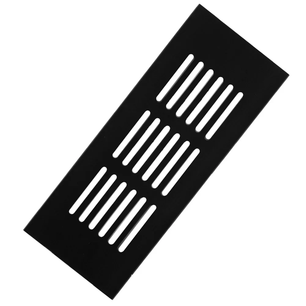 Air Vent Grille Ventilation Grille Aluminum Alloy Cabinet Black Clean Easy To Install Rectangular Shoe Cabinets