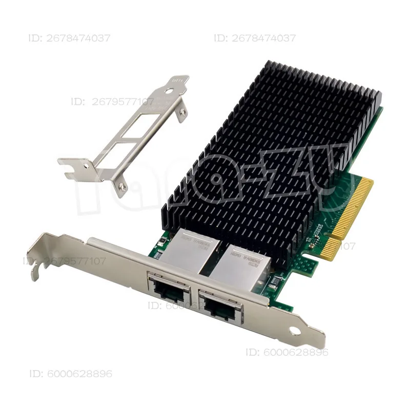 HXAD X540-T2 PCIe x8 منفذ كهربائي مزدوج 10G RJ 450,000 كابل الشبكة خادم واجهة الشبكة بطاقة جيجابت