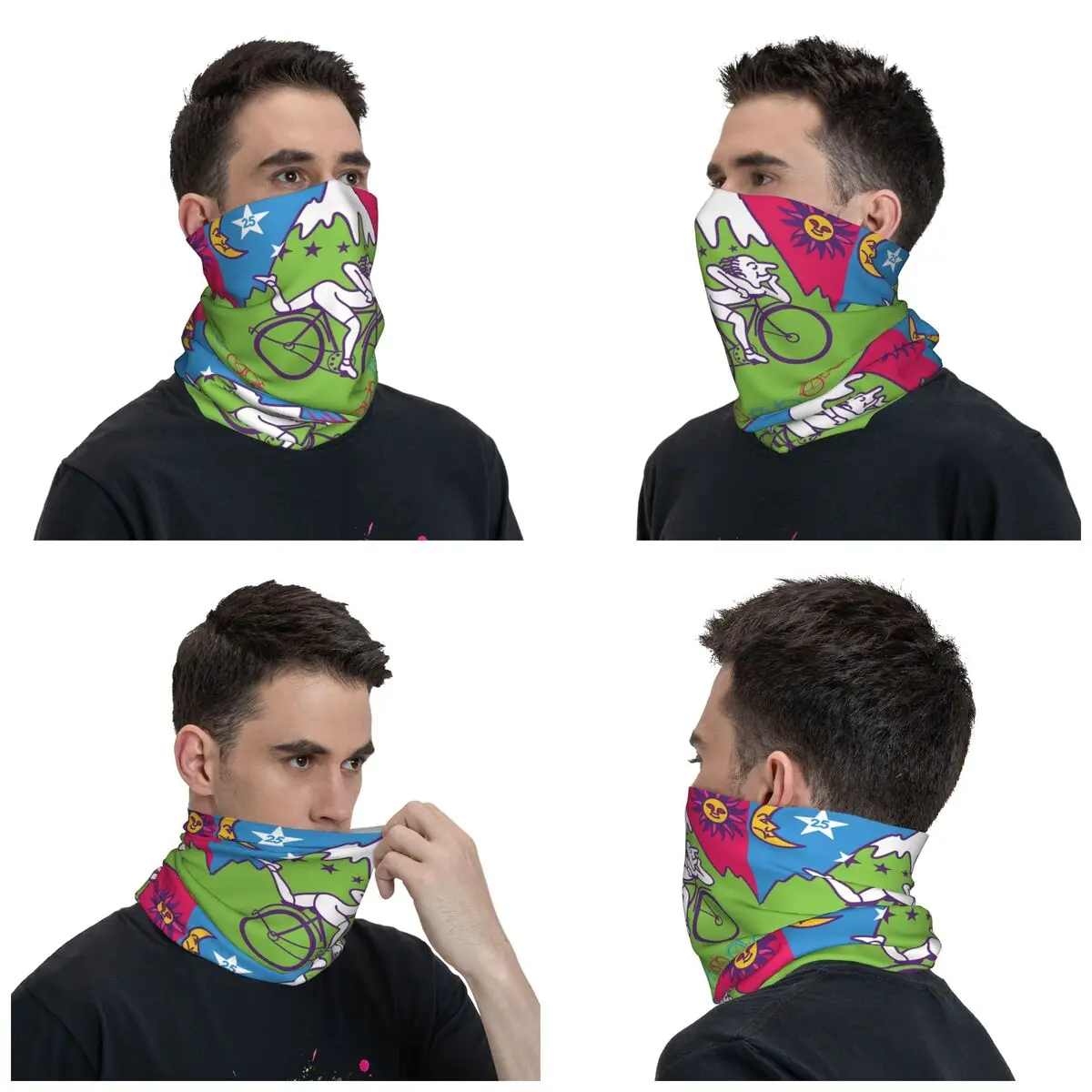 Albert Hofmann LSD Small Bicycles Bandana Neck Gaiter for Ski Camping Men Women Wrap Scarf Headband Warmer