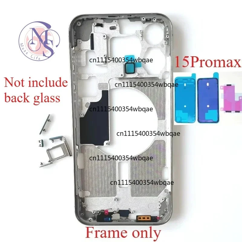 ZOCI-FOR-Phone Middle Frame Bezel Housing With Side Button Fit 15 Pro Max Chassis Repair Replacement Part