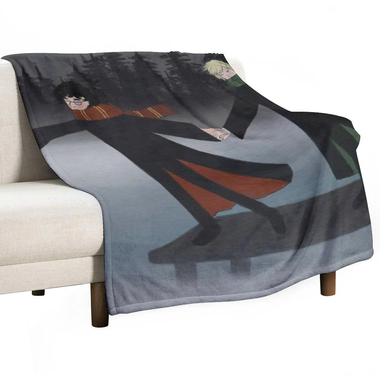 drarry in a foggy day Throw Blanket Softest Blanket sofa bed