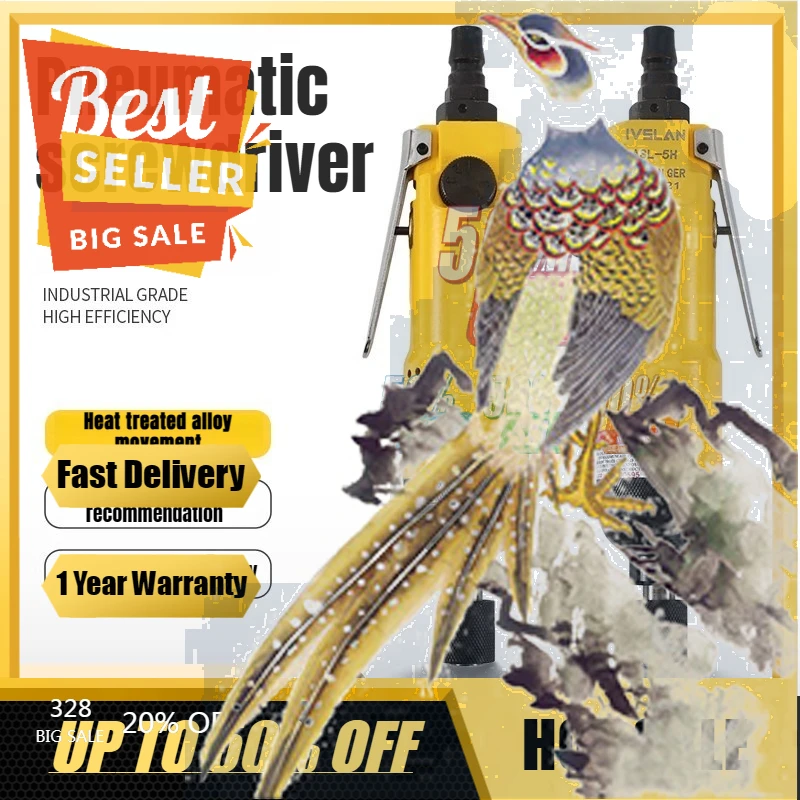 

【Fast Delivery】Pneumatic Screwdriver, Industrial Grade Wind Screwdriver, 5H 6H Torque, Pneumatic Screwdriver, Straight Air Drill