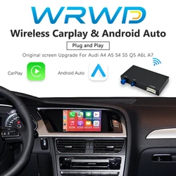 WRWD NEW Wireless CarPlay Android Auto Interface For Audi 2009-2018 A4 A5 Q5 S4 S5 A6L A7 Original Car Upgrade CarPlay Functions