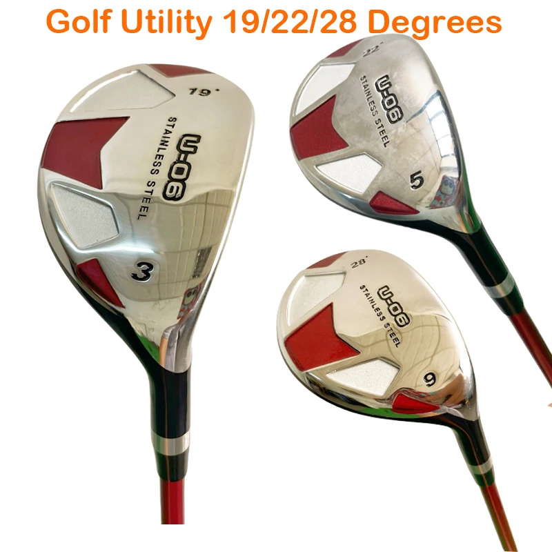 

Golf Club Men’s Right-Handed 19/22/28 Degrees Golf Hybrid Club Golf Rescue Clubs with Flex SR Graphite Shaft Golf Utility Clubs
