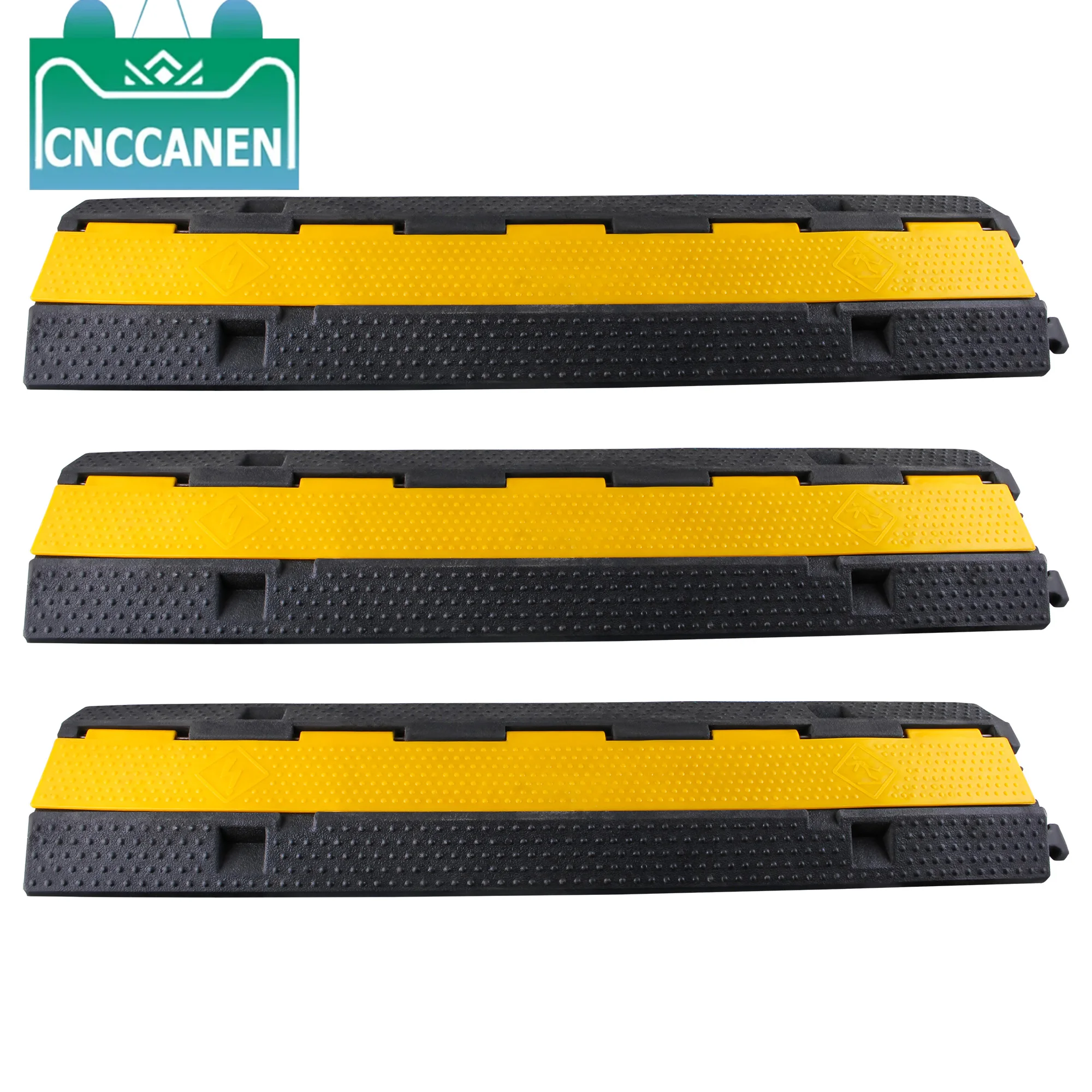3pcs/set Cable bridge floor Cable Protector Ramp 2 channels PVC 10000KG Floor Slot Ramp