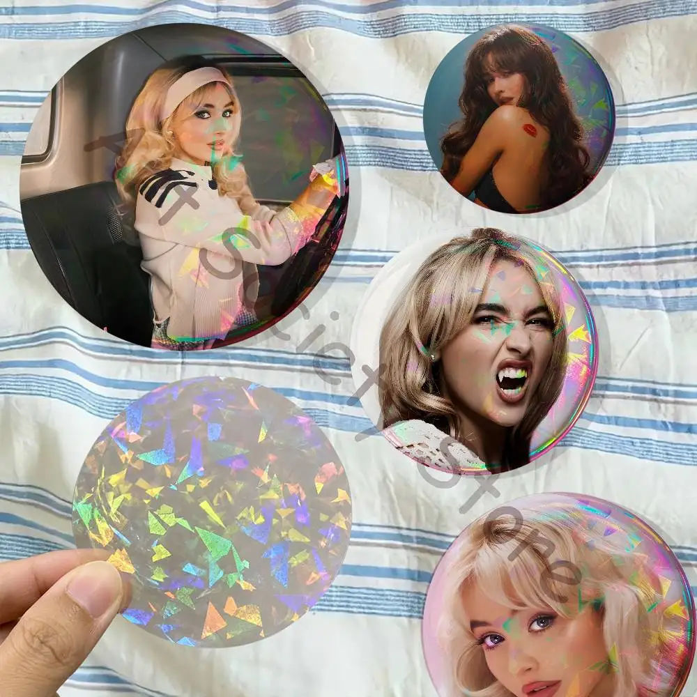 S-Sabrina Singer C-Carpenter Brooches for Backpack Accessories 25mm,32mm,48mm,58mm,75mm Round Enamel Pins Cartoon Badge