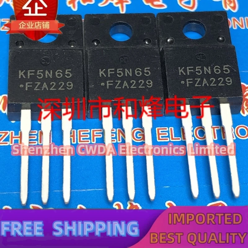 

10PCS-20PCS KF5N65 KF5N65F TO-220F 650V 5A Best Quality