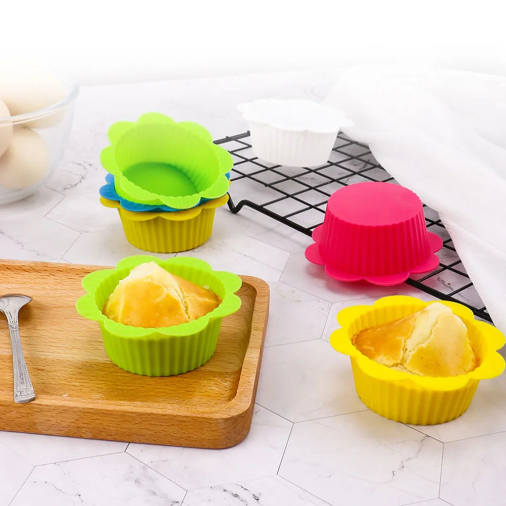 

Silicone Cake Molds Nonstick Baking Supplies Easy Demould Steam Roast Freeze Bakeware Tools Mini Muffins Cups Home Use Storage