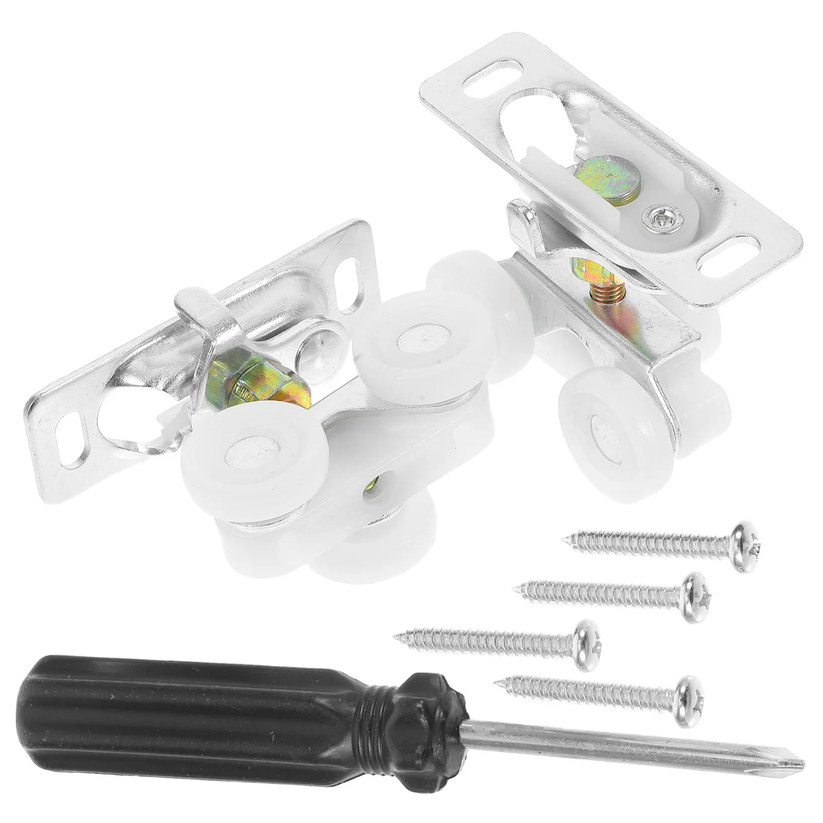 1Set Rv Schuifdeur Wielen Schroevendraaier Schroeven Gemakkelijk Installeren Schuifdeur Mechanisme Vervanging Camper Camper Kit