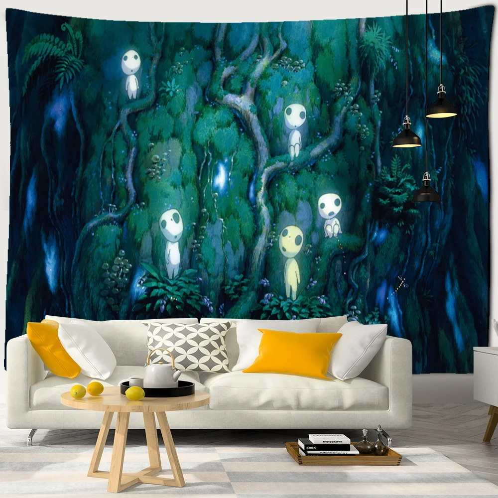 Retro Cute Skeleton Tapestry Ancient Animal Psychedelic Witchcraft Wall Hanging Bohemian Room Dorm Decor