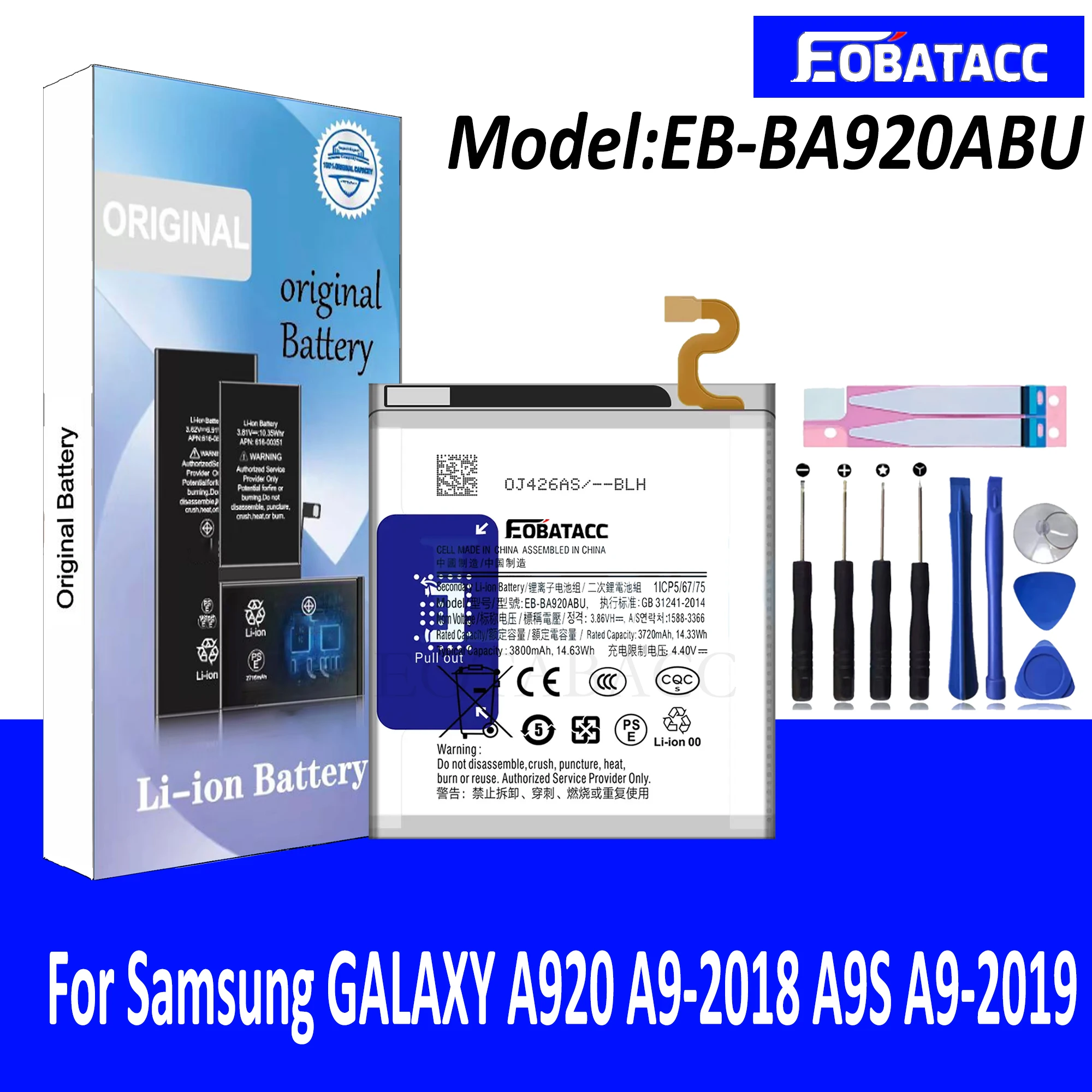 

EOTABACC High Quality 100% Original EB-BN920ABE Battery For Samsung GALAXY Note5/N9200 N9208 Phone Battery+Tools