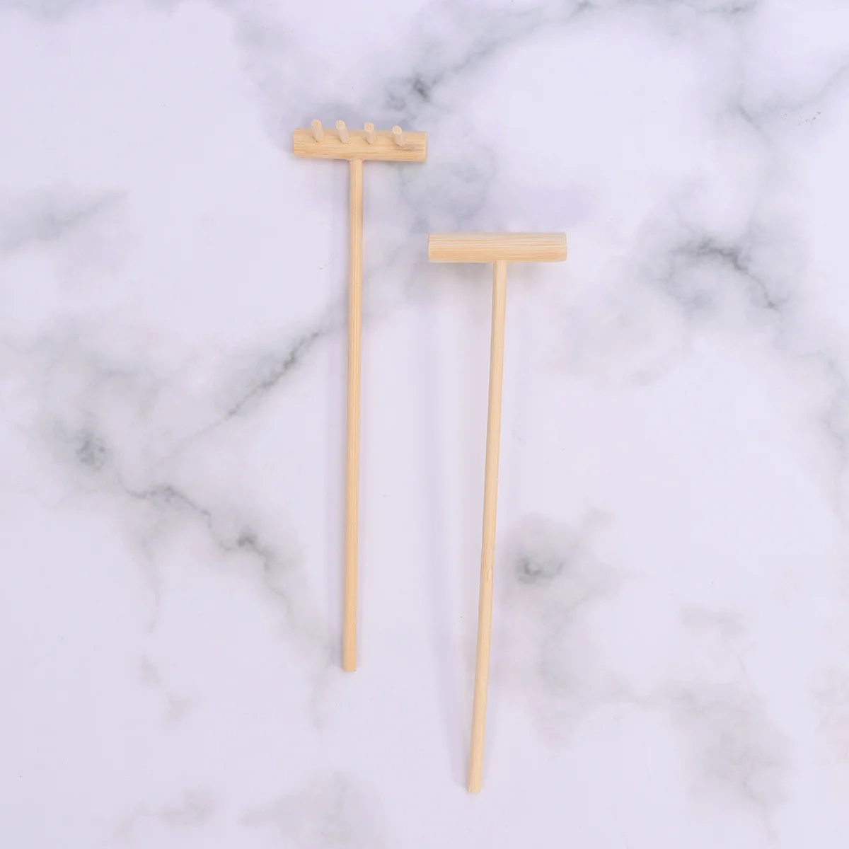

Mini Bamboo Rake Ornament Durable Four Tine Compact Desktop Decoration for Home Office Use Mini Banboo Rake Ornament