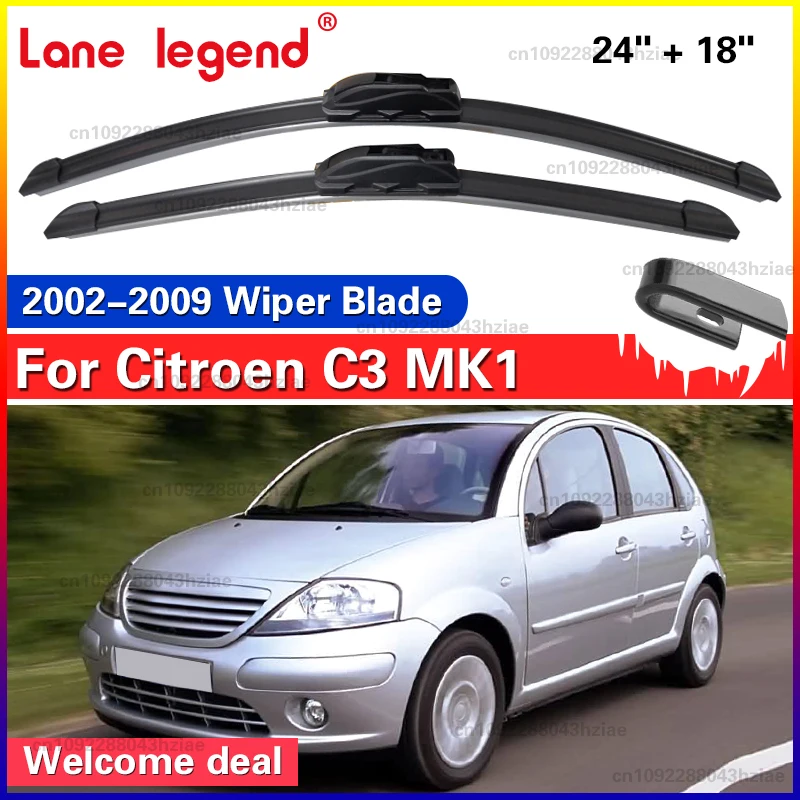

Для Citroen C3 MK1 2002-2009 автомобильный дворник U-типа мягкий резиновый стеклоочиститель без костей HD тихий прочный автомобильный дворник 24 "+ 18"