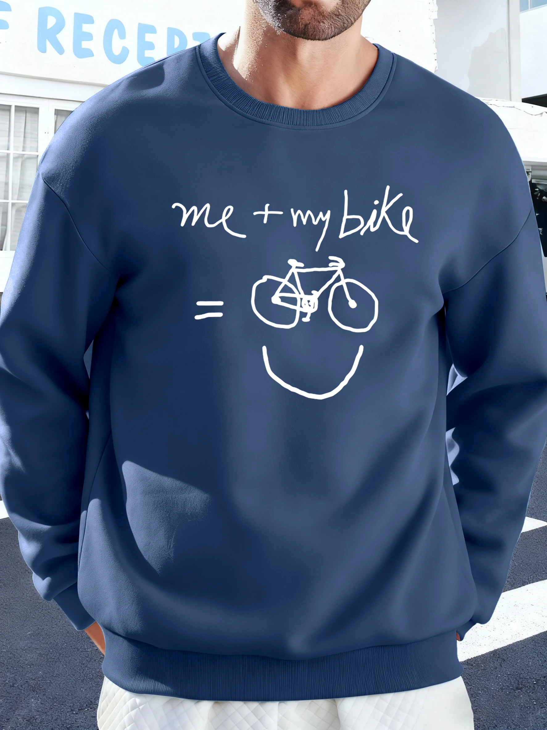 

Мужские пуловеры с принтом «Я очень счастлив, чтобы иметь велосипед», винтажный теплый свитшот, повседневная мягкая одежда, флисовая спортивная одежда в стиле хип-хоп