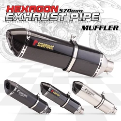 오토바이 범용 탄소 섬유 배기 파이프, DB 킬러, Tmax 500,AK550,GSX1300R,X-ADV750 개조, 570mm