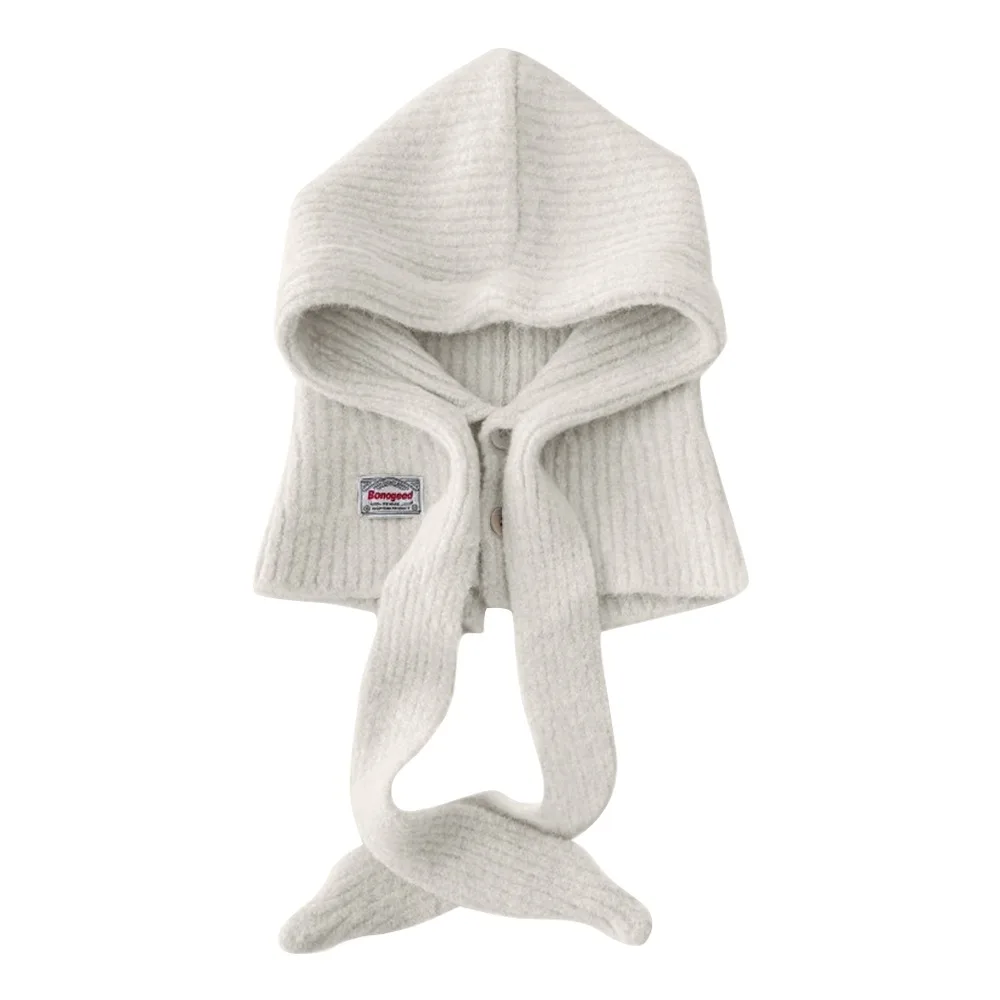 

Теплая вязаная Балаклава в корейском стиле, дышащая эластичная шапка-ушанка, ветрозащитный зимний шарф, шапка, повседневная зимняя одежда