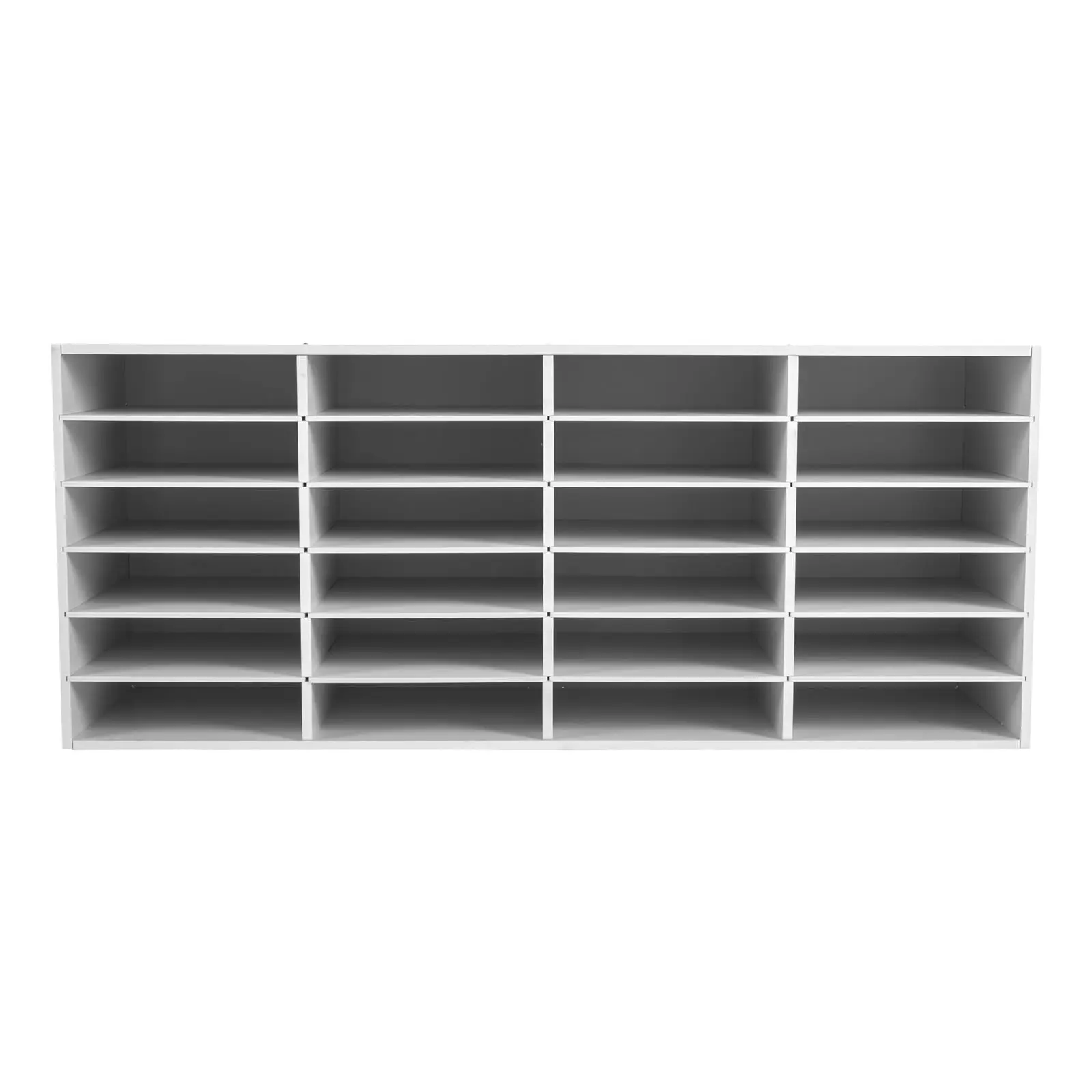 Почтовый ящик для классной комнаты с 24 отделениями, сортировщик почты, органайзер для хранения бумаги, органайзер для почты для домашней библиотеки, офиса, класса (белый, 2 шт.)