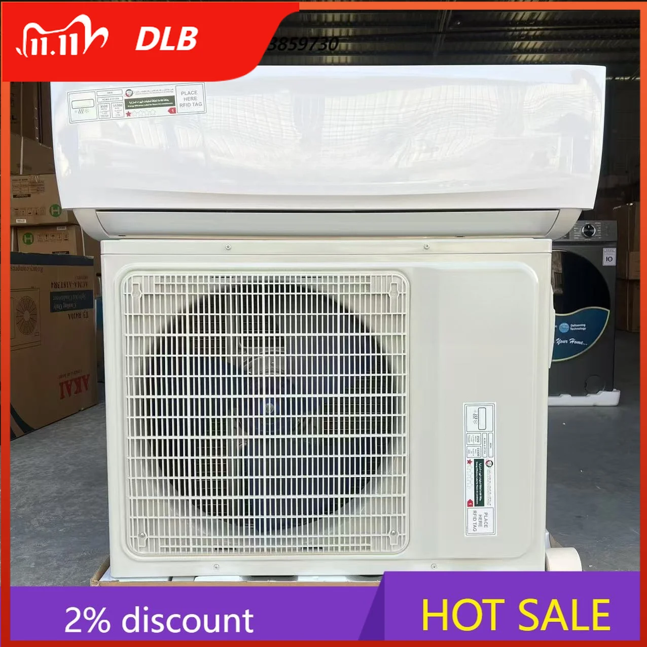 Aire Acondicionado DLB para T3, Marca Japonesa AKAI para DUBÁI, 18000 BTU, Solo Frío, R410a, Temperatura de Funcionamiento Tropical de 58 Grados, GCC