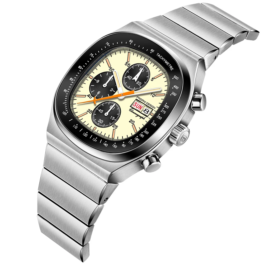PAGANI DESIGN Men's Quartz Watch Business Miyota OS00 Movt Speed Tester Sapphire 10Bar Waterproof Chronograph Gift Wristwatch