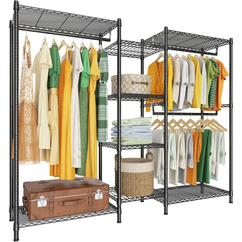 

LEHOM G6M Heavy Duty Clothes Rack for Hanging Clothes, Portable Garment Rack Compact Size Closet Organizer, Freestanding