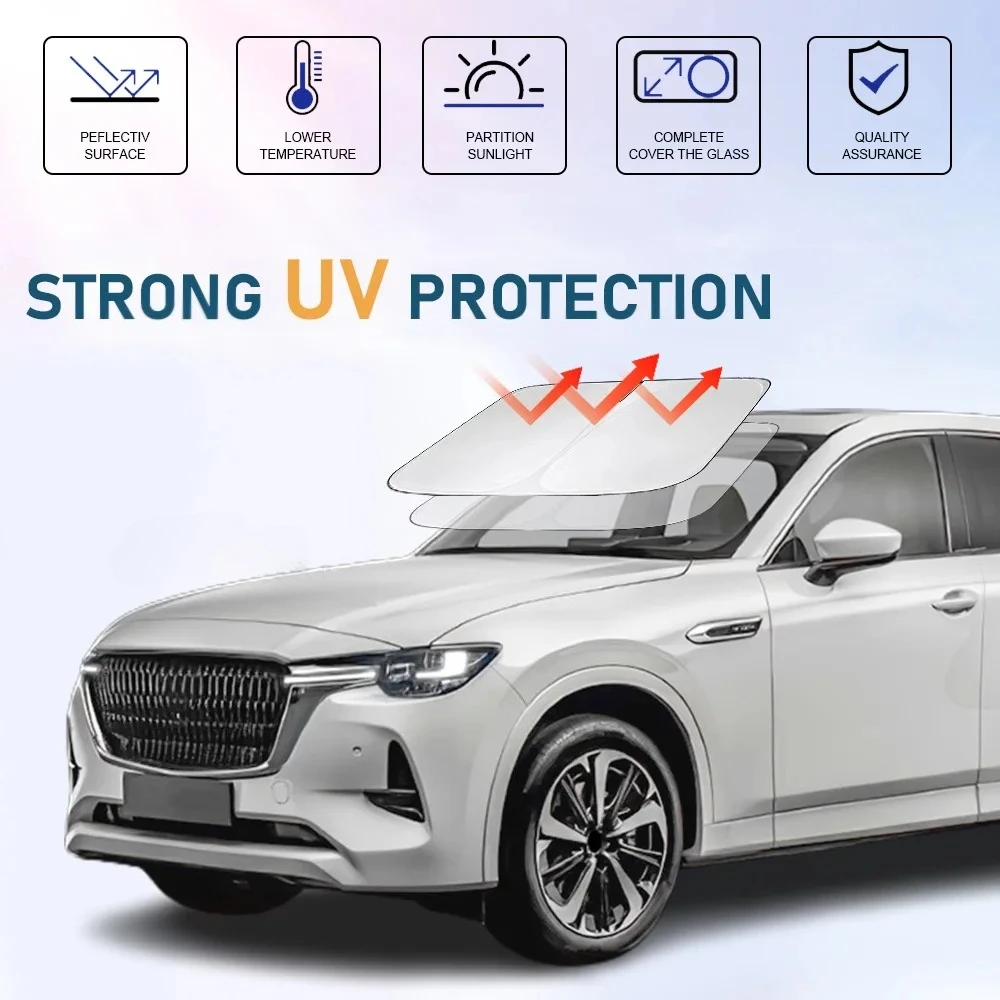 Для Mazda CX60 CX-60 CX 60 2020 2021 2022-2023 2024 солнцезащитный козырек на лобовое стекло солнцезащитный козырек блоки УФ-лучей Для Mazda CX60 CX-60 CX 60 2020 2021 2022-2023 2024 солнцезащитный козырек на лобовое стекло солнцезащитный козырек блоки УФ-лучей