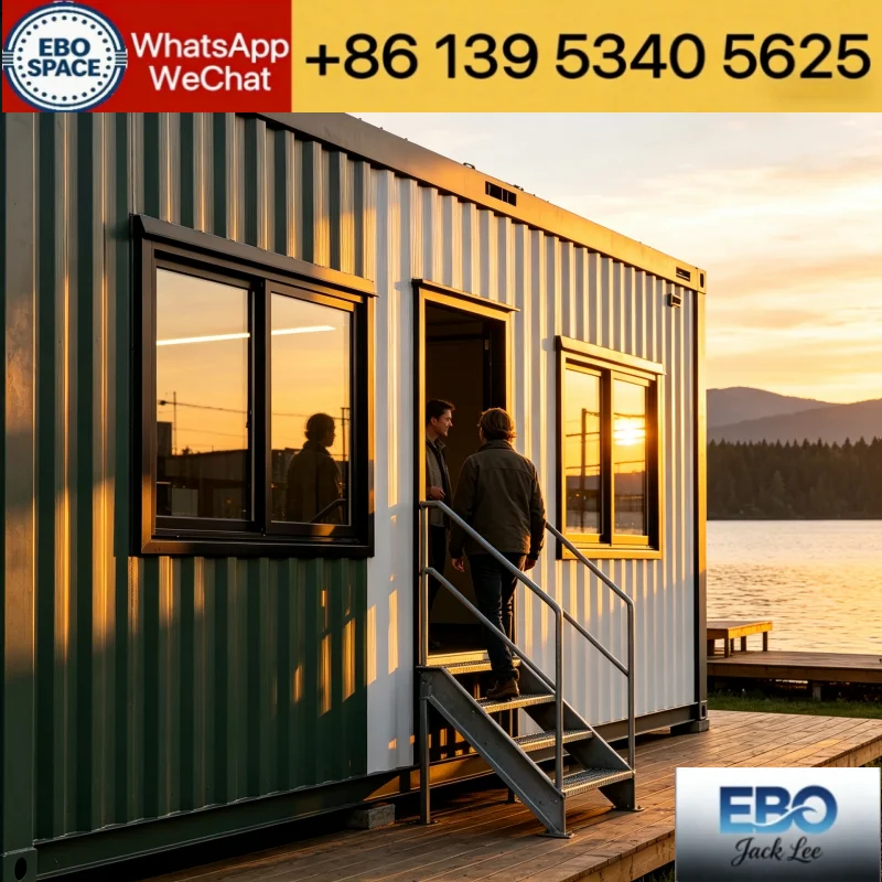 Durable Fold Out Modular Container House Windproof Waterproof Portable Cabin Staff Dorm Farm Rest House