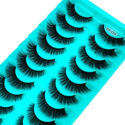 New 10 pairs natural Thick false eyelashes long makeup 3d mink eyelashes eyelash extension mink eyelashes for beauty