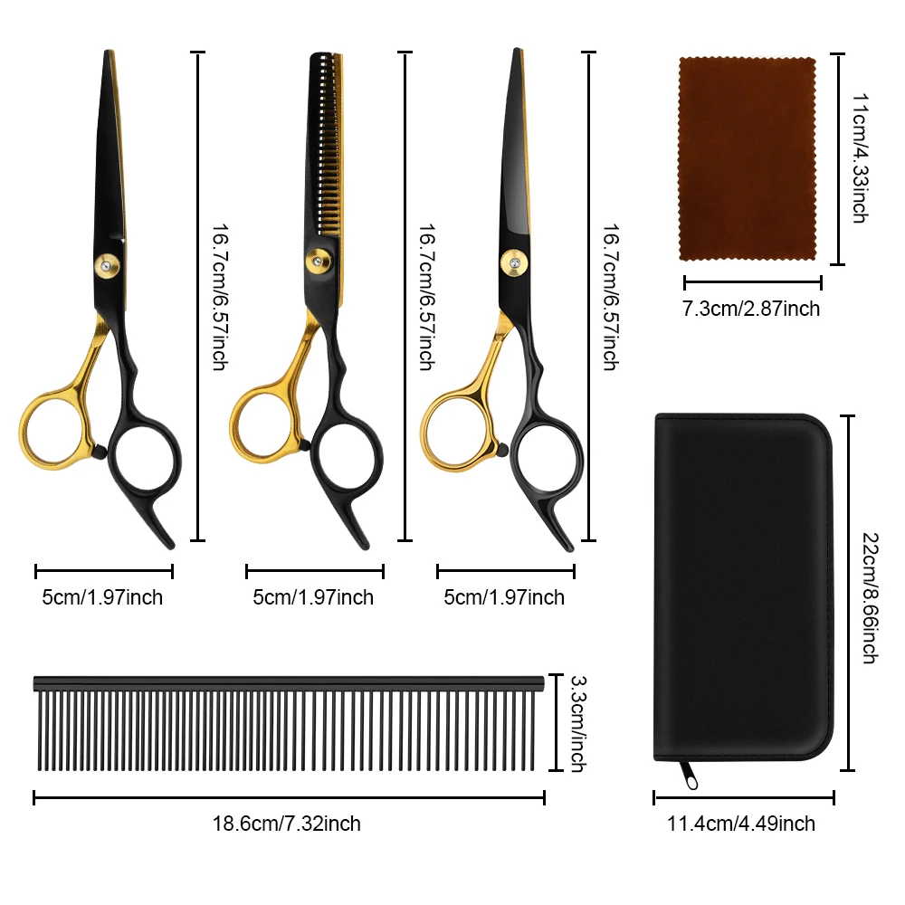 Professional Hairdressing Scissors Barber Set Hairdresser Hair Beauty Scissors Set Cutting Hair Thinning Salon Tools