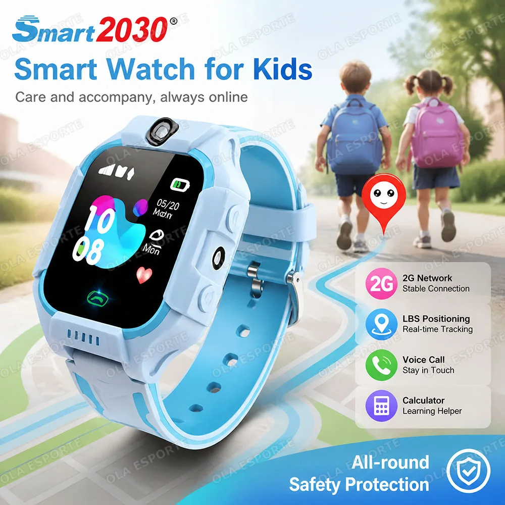 New Kids Smart Watch LBS Location SIM Card Sleep Monitoring Camera Video Call SOS Location Child Boy Girl Smartwatch 2026 HW12