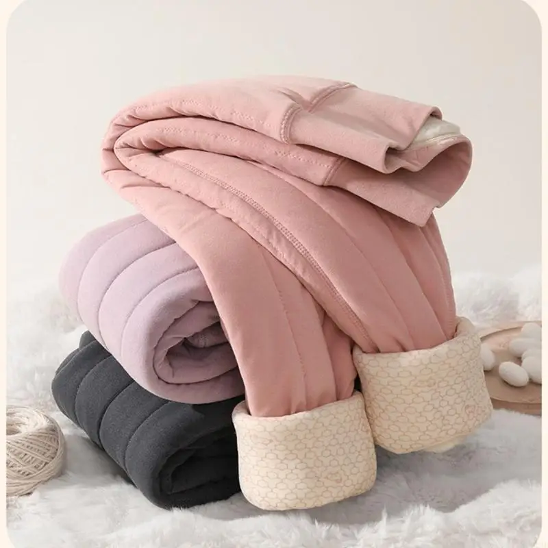 

Soft Warm Pants Thermal Fleece Lined Winter Leggings For Girls With Elastic Waistband Indoor Outdoor Activity A2UB