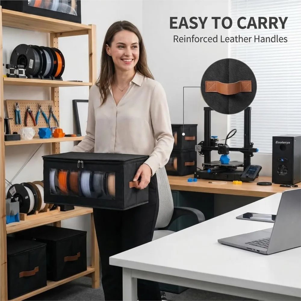 1/2/4Pcs Storage Box 3D Printer Filament Moisture Proof Dry Case Large Capacity Spools Organizer Foldable Container for 20cm PLA