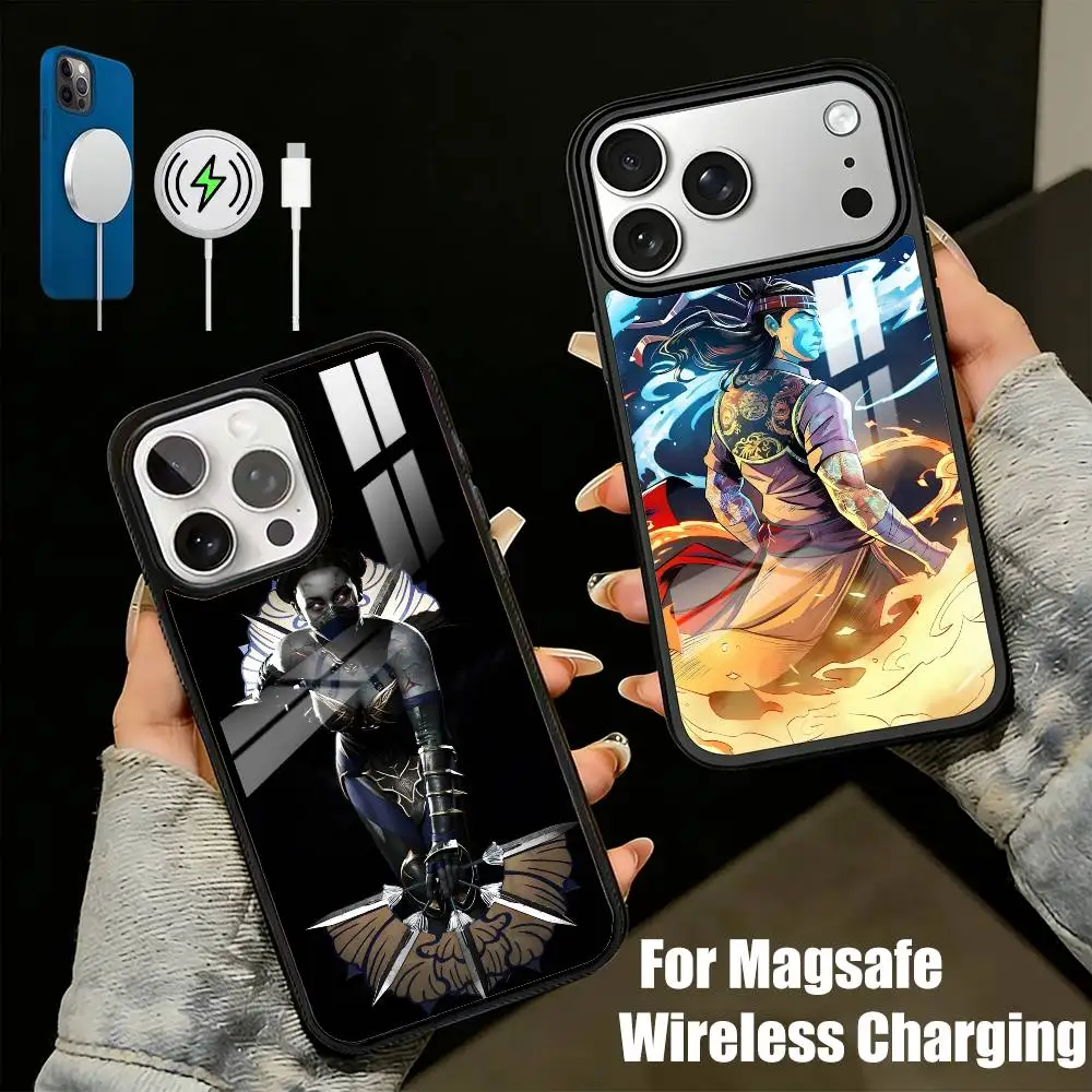 

Game MK-11 LiuKang K-Kitana Phone Case For iPhone17,16,15,14,13 Plus,Pro Max Magnetic For Magsafe Wireless Charging