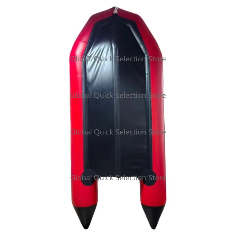 4 Meter Inflatable Boat 0.9mm/1.2mm  PVC Foldable Rubber Boat with an Aluminum Hull Floor Fishing Dinghy Rowing Boat with Paddle