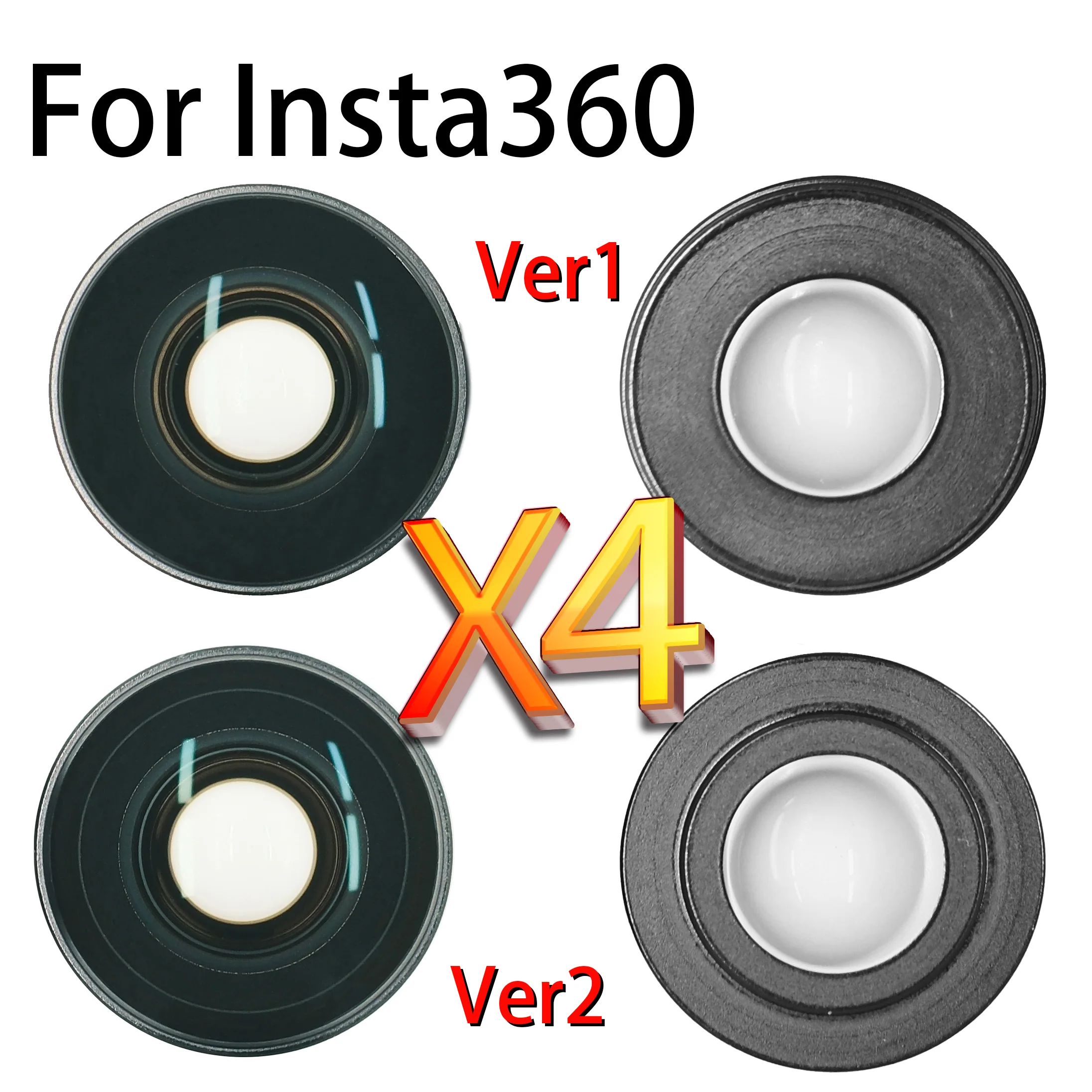 

Сменный объектив Koulele для экшн-камеры Insta360 X4, черный, совместим с Insta360 ONE X4, запасная часть, аксессуары