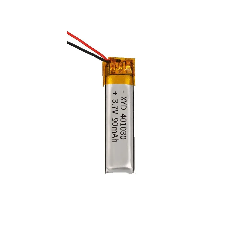 3.7V 90mAh 401030 Lithium Polymer Lipo Rechargeable Battery for GPS MP3 MP4 Bluetooth Headset Video Pen Camera