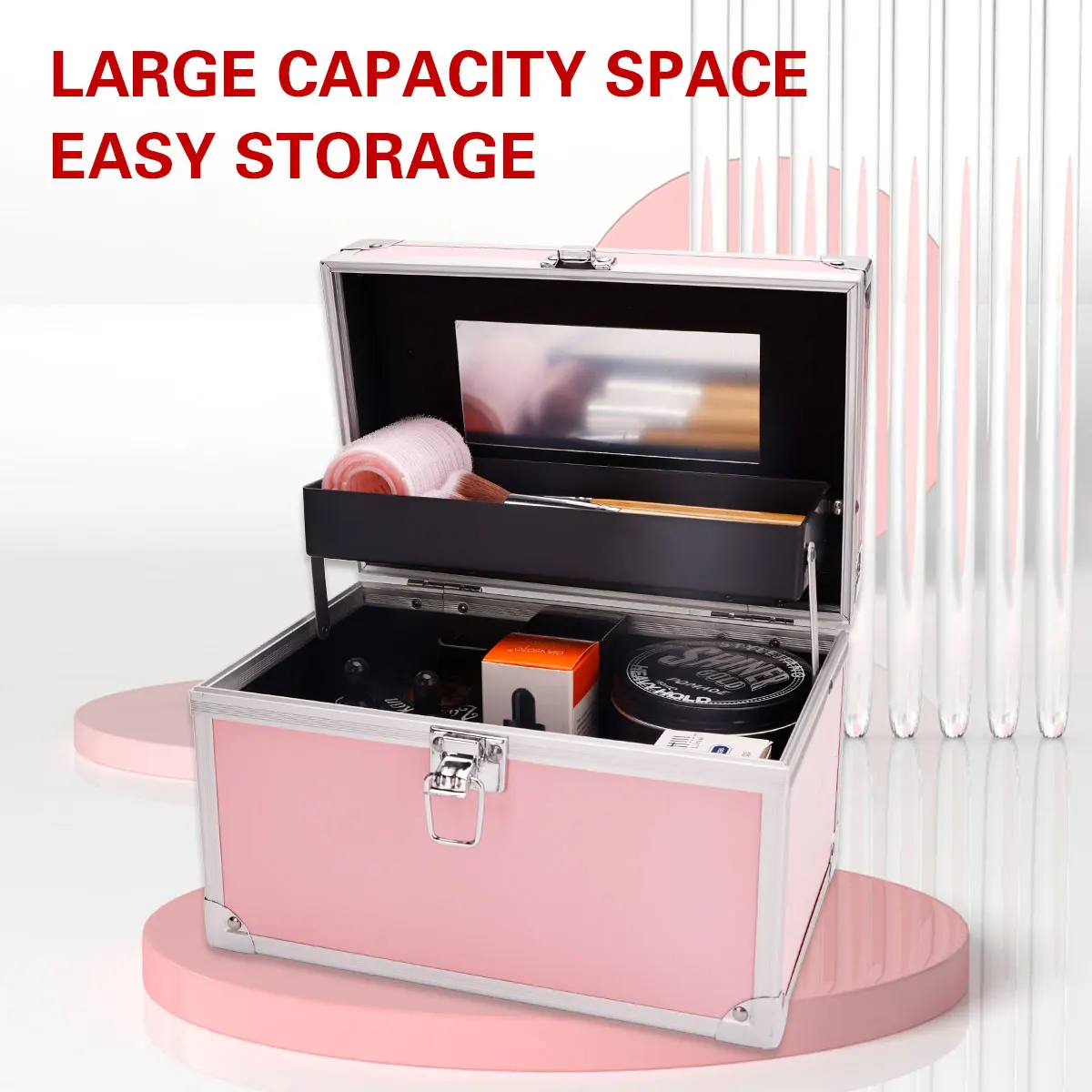 Professional Makeup Case For Women Multi-Functional Cosmetic Artist Travel Large Capacity Organizer Box Styling Tools Accessory