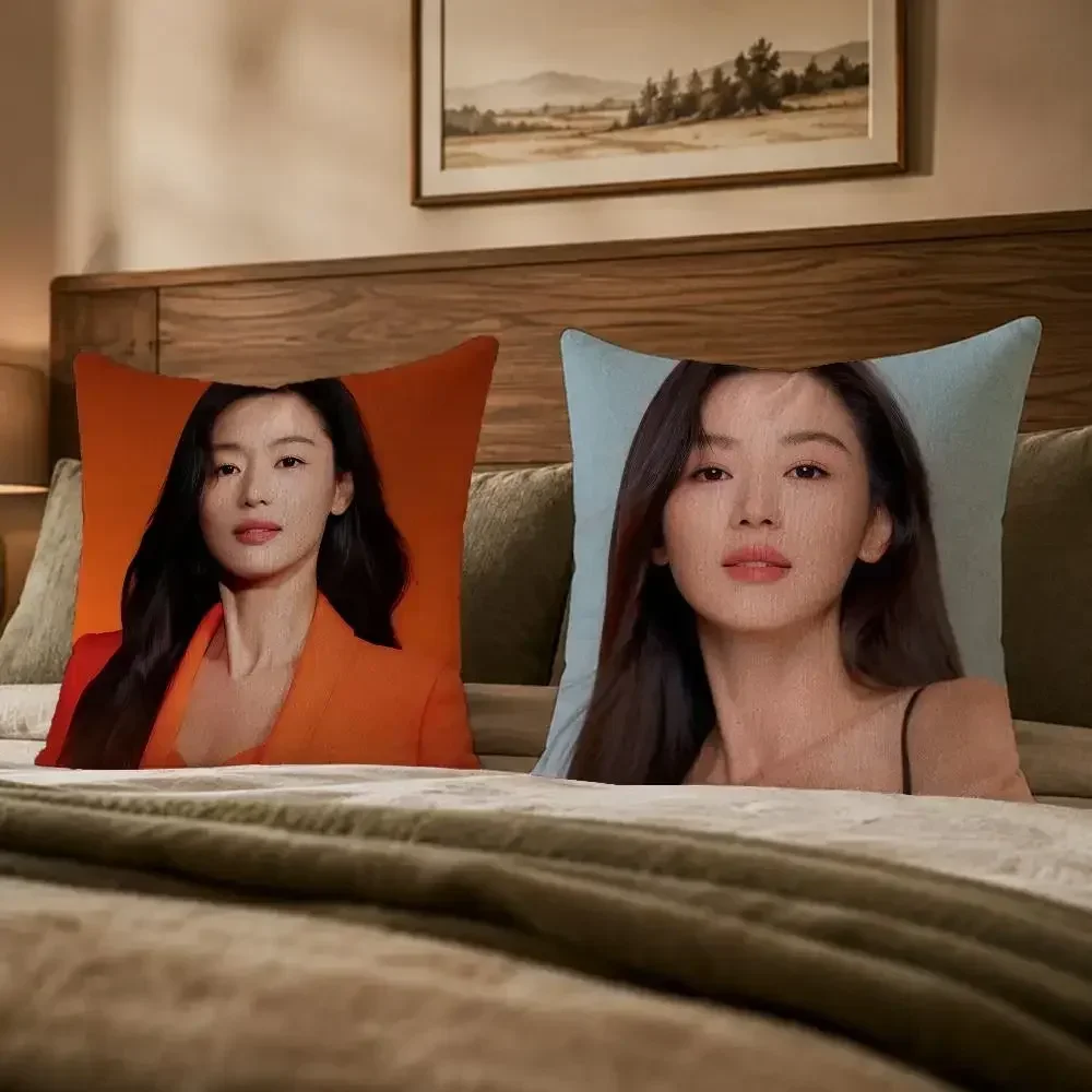 Famous Actress J-Jun Ji-hyunS Cushion Cover Ultra Soft Throw Pillow Cover Skin Friendly for Sofa Bed Home Decor Gift