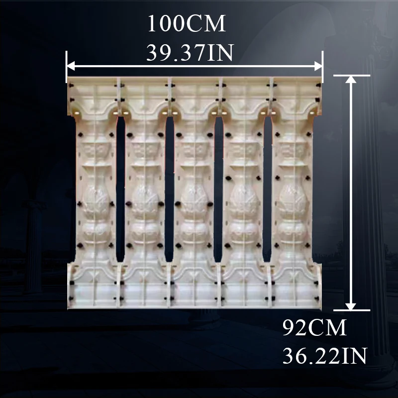 Roman Column Building Mold, Balcony Guardrail Cement Mold, Villa Handrail, Railing Corridor, European Villa