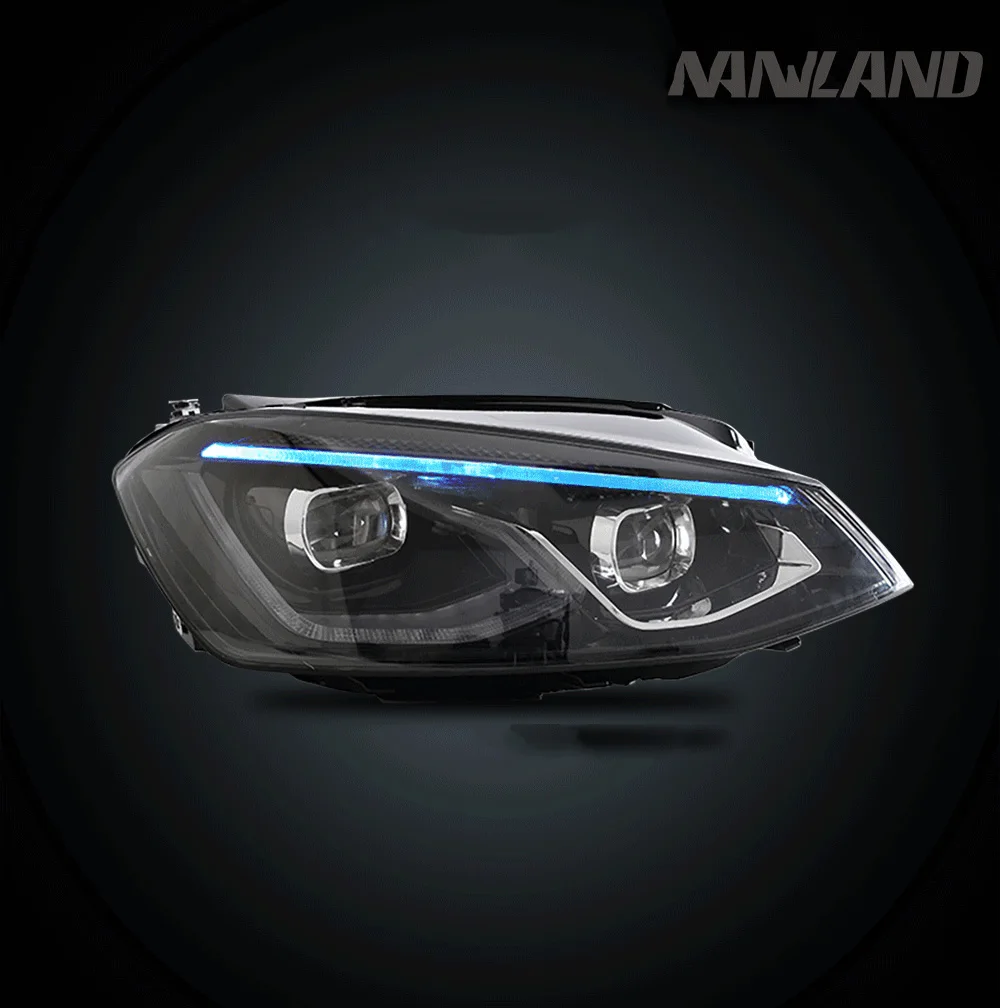 

Car LED Headlight Assembly Dynamic Streamer Turn Signal Indicator Front Lamp Daytime Running Light For Volkswagen Golf 7 14-19