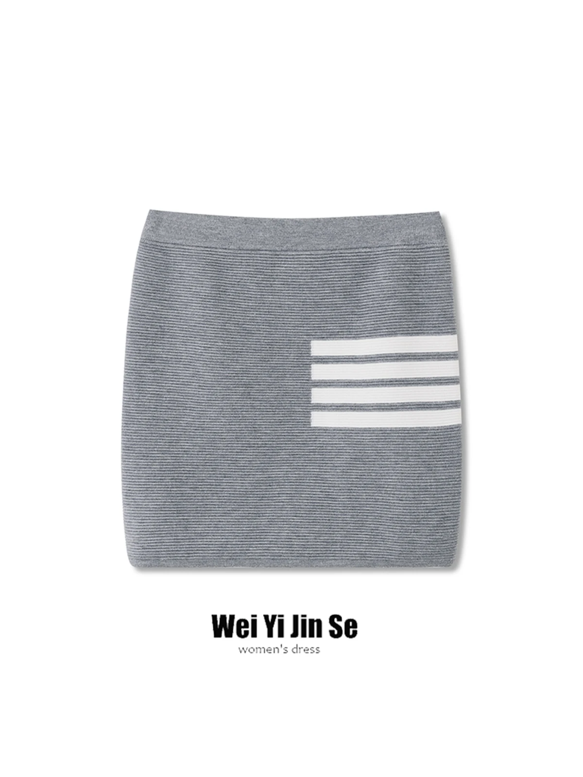 

Slimming High Waist Knitted A-Line Skirt for Women Sexy Style Short Length Pure Color Bulletproof Half Body Skirts